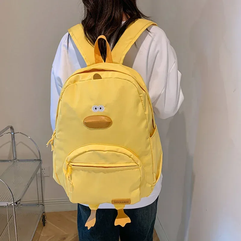 nouveau dessin animé canard sac à dos concepteur mignon sac de voyage femme étudiant polyvalent édition coréenne filles sac d'école rюкзак