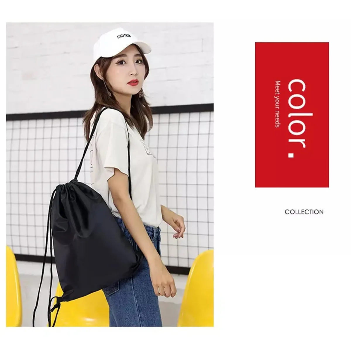 sac de rangement en nylon imperméable avec cordon de serrage, sac multifonctionnel, sac de voyage durable pour chaussures, sous-vêtements, sport et voyage