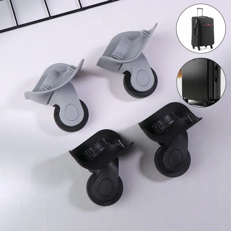 1 paire de roues pivotantes silencieuses en caoutchouc pour valise, roulettes de remplacement pour bagages, accessoires de valise à roulettes, vente chaude