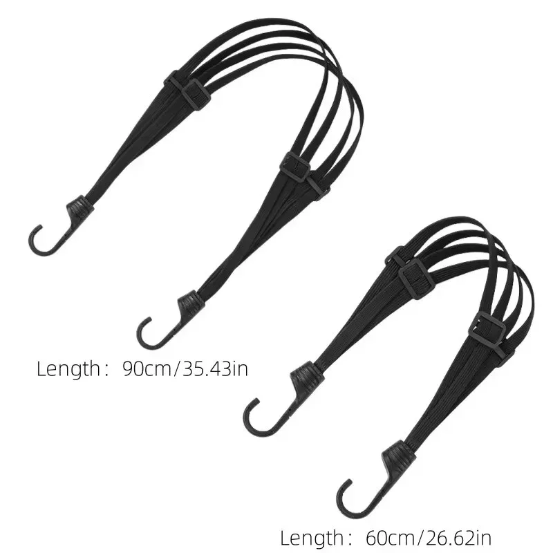 sangle de bagages universelle pour moto de 60 cm, corde élastique à boucle pour casque et équipement, filet de protection rétractable haute résistance
