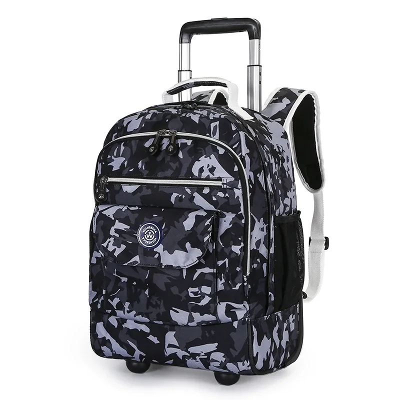 sac à dos roulant pour ordinateur portable, avec roulettes, résistant à l'eau, approuvé au vol, sac à roulettes