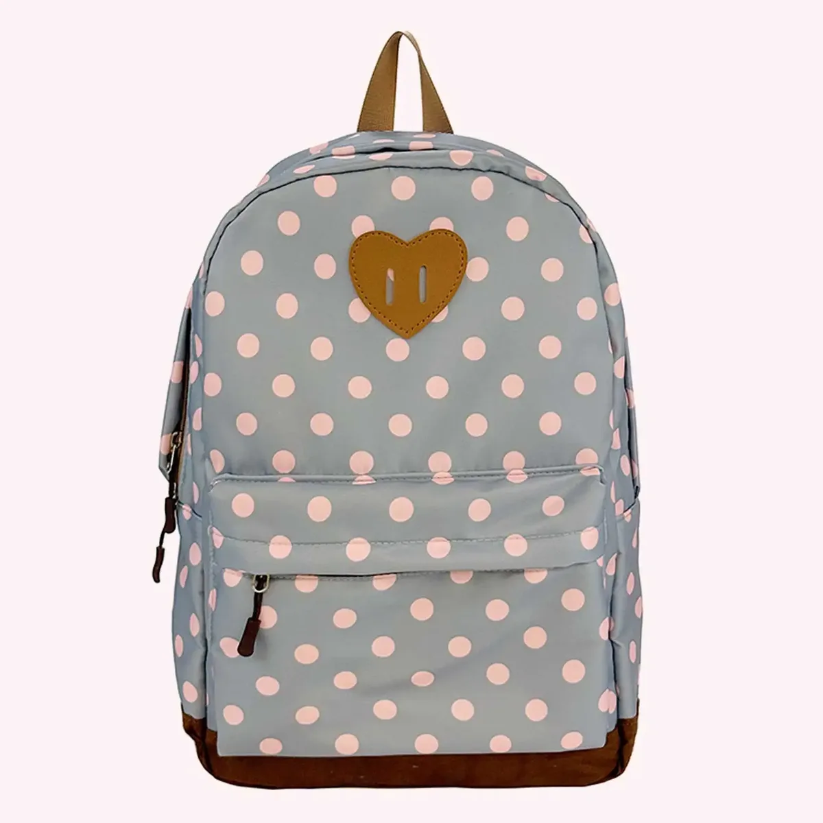 sac à dos mignon à pois en nylon pour femmes, grande capacité, pour ordinateur portable, plusieurs poches, sac de voyage pour le shopping, les voyages et le travail