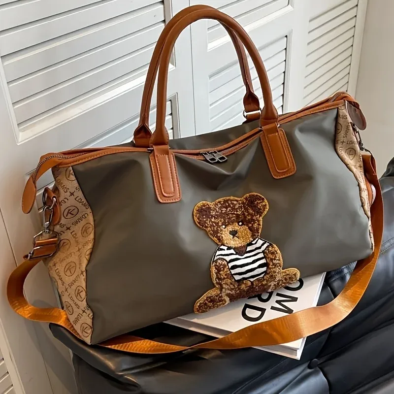 sac de voyage à main en tissu oxford – sac à bandoulière de grande capacité pour voyage de week-end, affaires, rangement pour étudiants