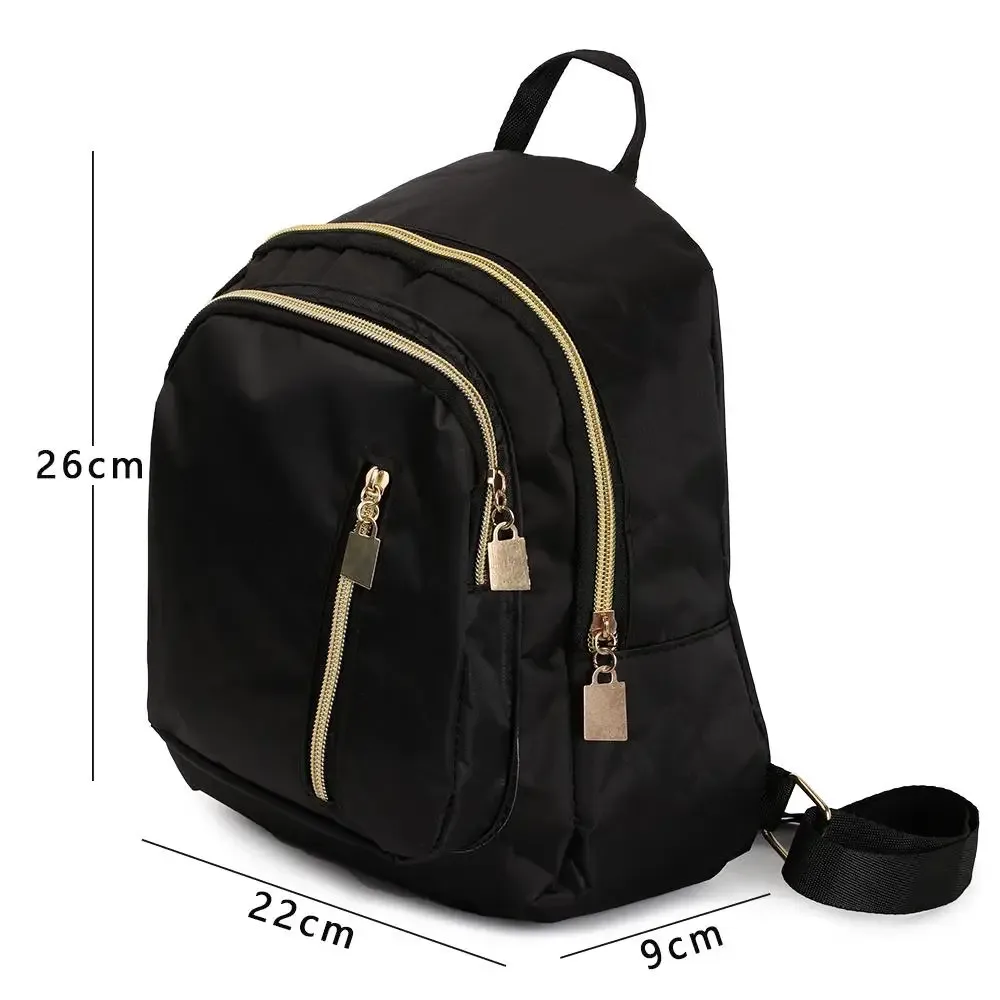 sac à dos oxford multifonction pour femmes et filles, mini sac à dos de voyage, sac à main initié, noir, mignon, mode