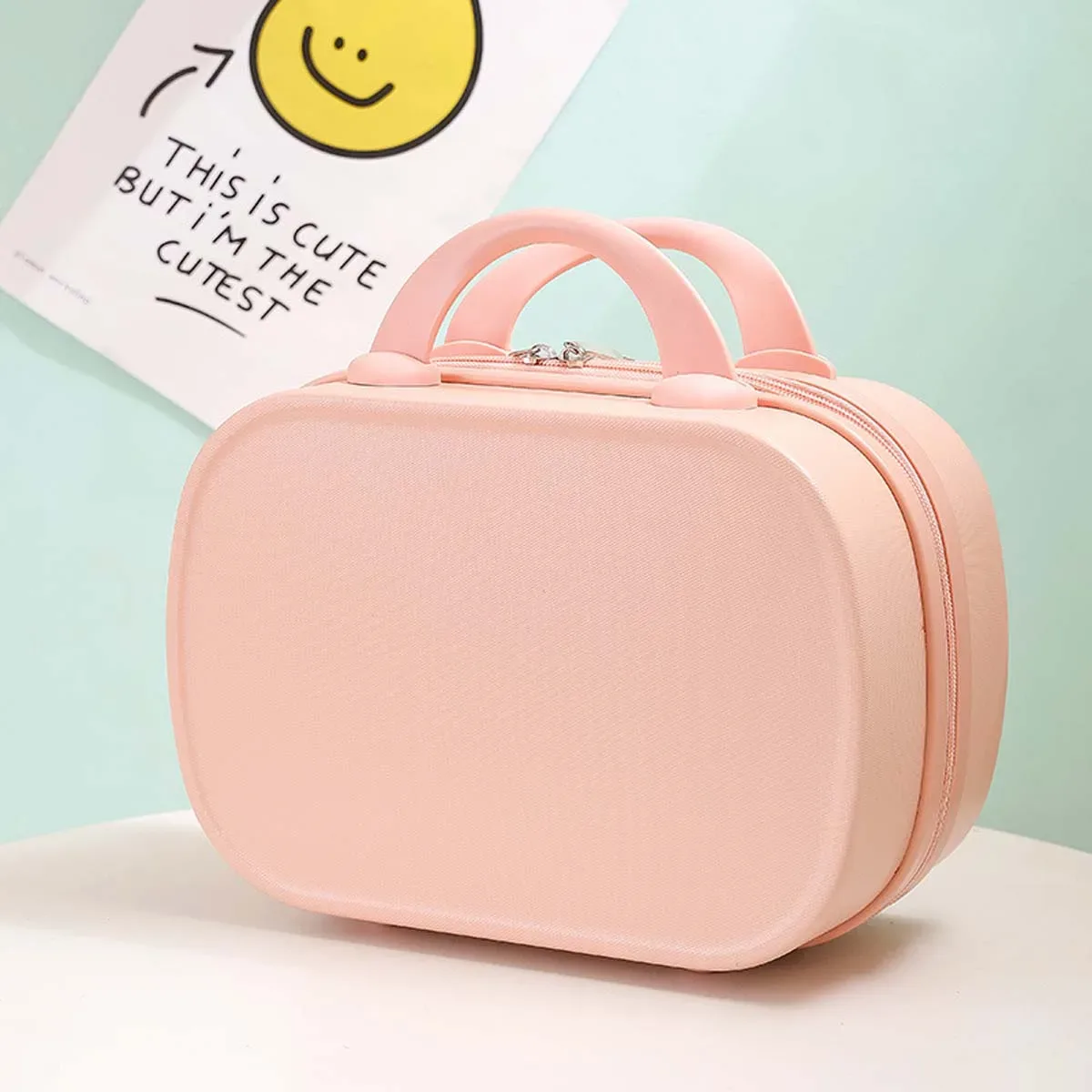 trousse toilette abs tissu doux couleur uni femmes hommes sac maquillage voyage cosmétiques lisse motifs simple