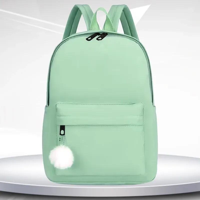sac à dos décontracté tendance, plusieurs couleurs, haute capacité, décor pom-pom, haute qualité pour femmes, école, sortie quotidienne, trajet
