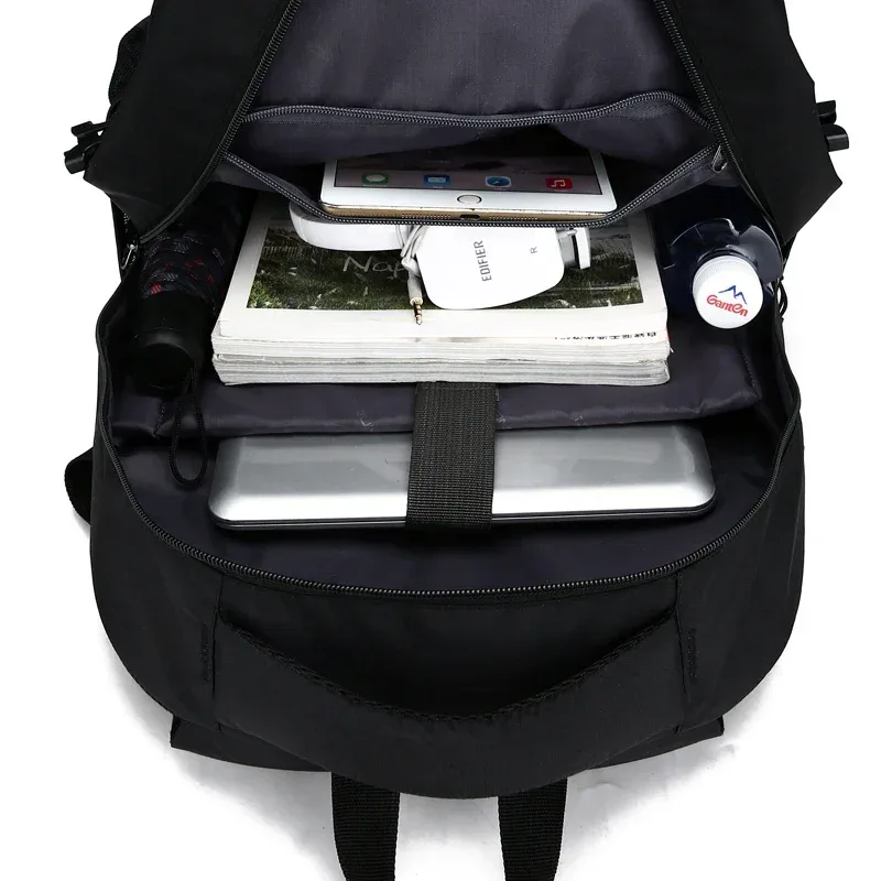 sac dos nylon unisexe noir bleu marine beige marron cadre externe ventilation 3d sangles poignées souple polyester intérieur ordinateur portable voyage décontracté