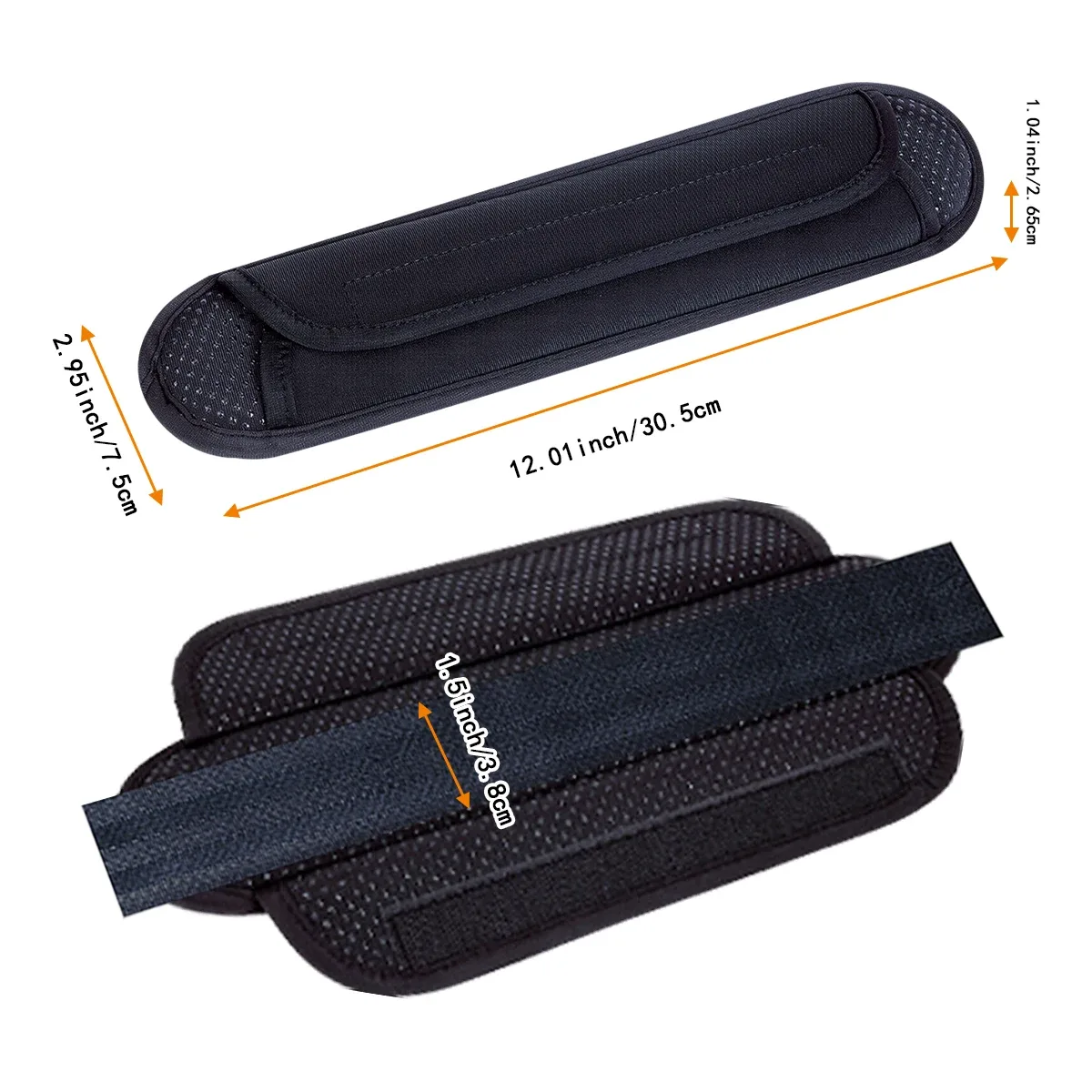 Paquet de 2 épaulettes universelles antidérapantes, coussinets de sangle de sac à dos épais pour sacs à bandoulière, sangles de guitare, sacs d'ordinateur, etc., Remova