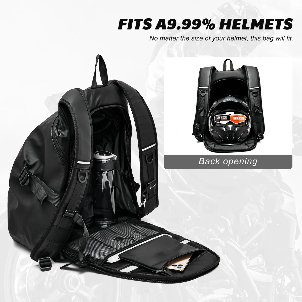 sac à dos de moto, sac à dos étanche pour casque pour hommes, accessoires de moto, sac à dos de voyage, grand sac de rangement étanche