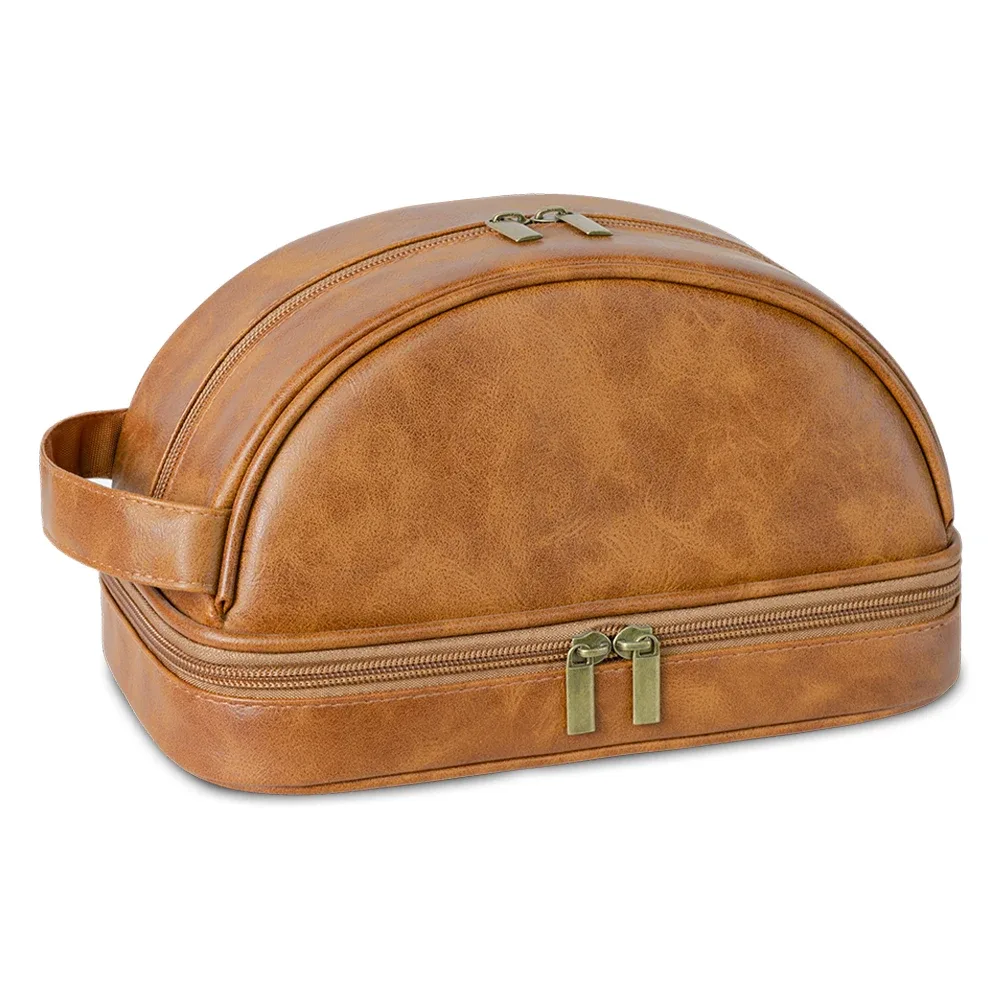 trousse de toilette en cuir pour homme – grande capacité, étanche, idéale pour les voyages – sac de rangement haut de gamme pour hommes
