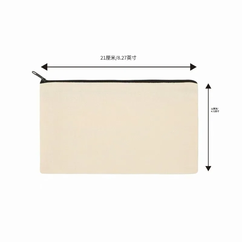 pochette en toile avec fermeture éclair personnalisée avec logo, 5 pièces, trousse à maquillage, étui à crayons, pour cosmétiques, bricolage, artisanat, sac de rangement multifonctionnel pour voyage et articles de toilette