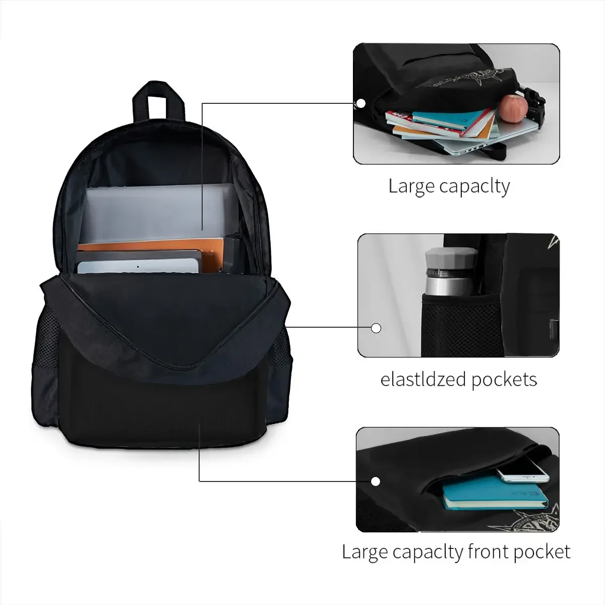 s-slipknots sacs à dos de musique mentale lourde garçons filles bookbag grande capacité enfants sacs d'école sac à dos pour ordinateur portable sac à bandoulière