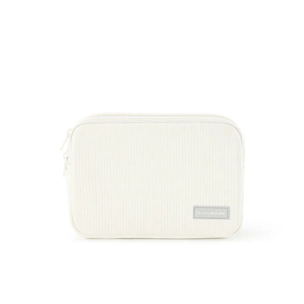 trousse de maquillage portable de grande capacité, pochette de toilette étanche avec compartiments, organisateur de cosmétiques anti-rides