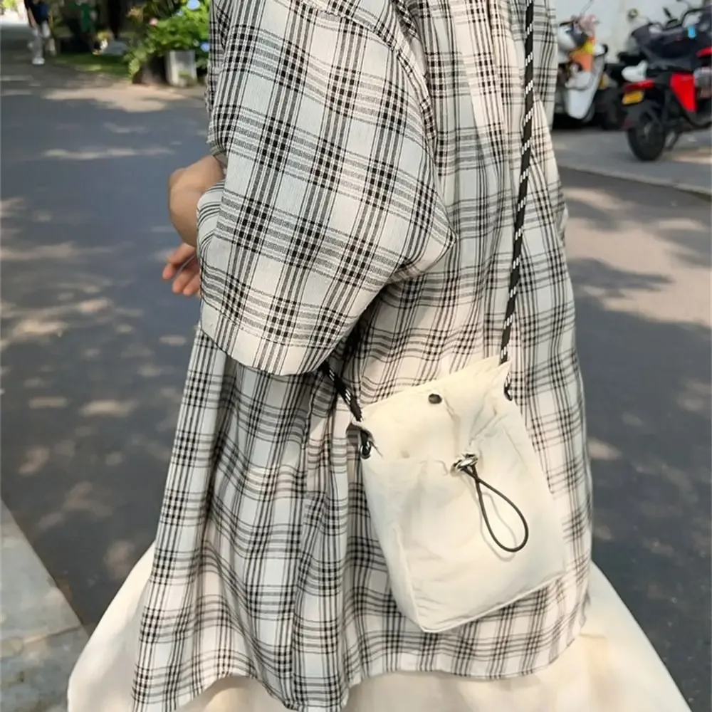 sacs à bandoulière en toile tendance, couleur unie, style minimaliste, sac pour téléphone, sac messager léger pour l'extérieur