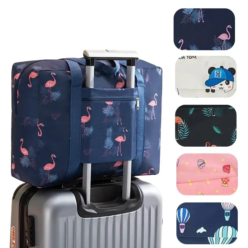 sacs de voyage pliables en nylon, sac de grande capacité, sacs à main imperméables pour femmes et hommes, rangement de voyage, organisateur d'emballage de vêtements