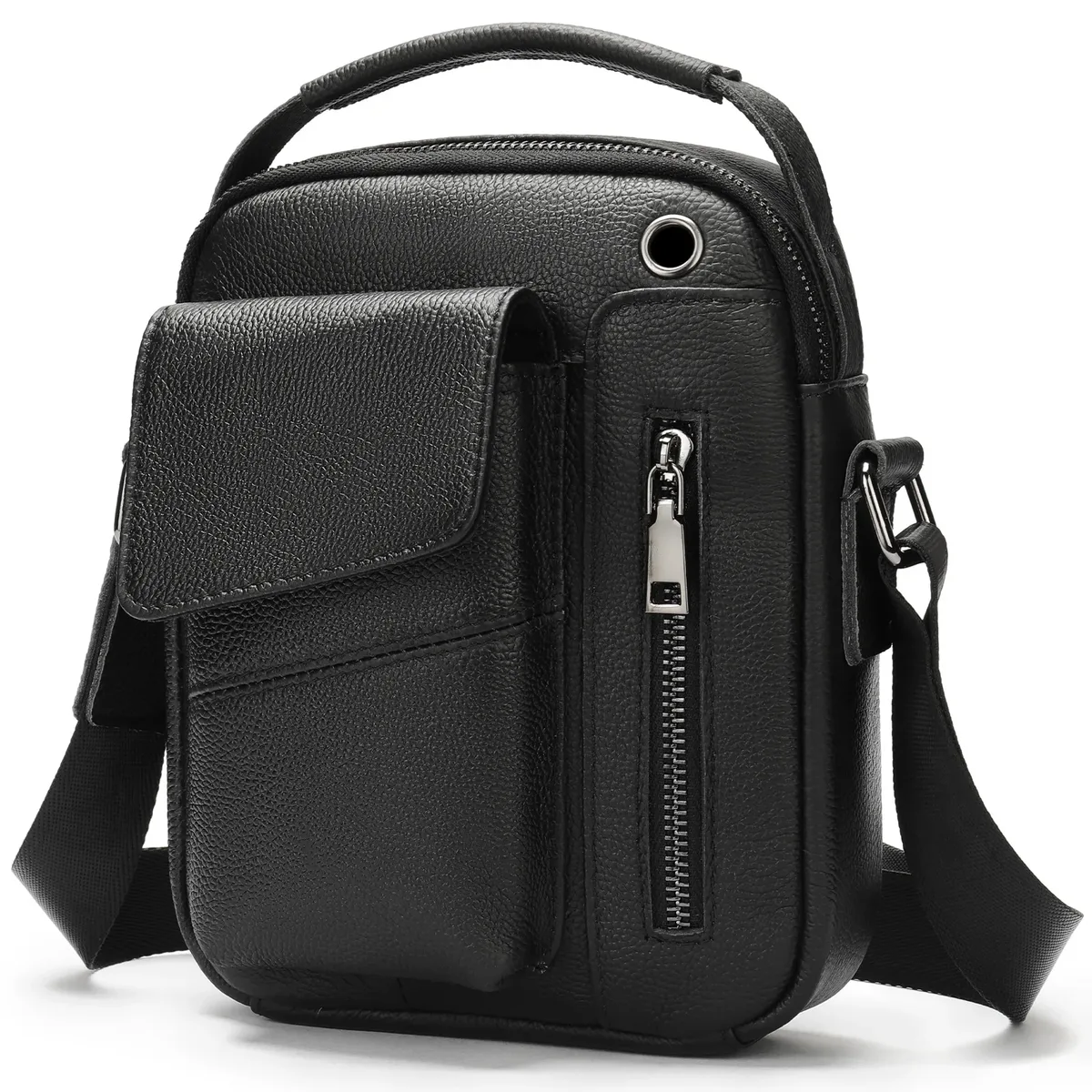 nouveau sac à bandoulière en cuir de vache pour hommes décontracté grande capacité sac à bandoulière pour hommes