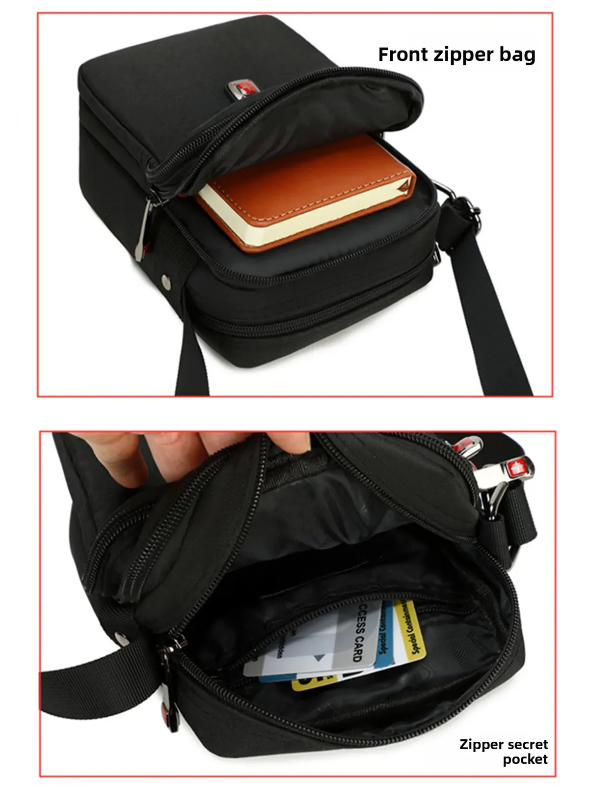 nouveauté sac à bandoulière pour hommes messager sac à main étanche oxford fermeture éclair sacs à bandoulière pour homme noir style polyvalent s/m/l/xl