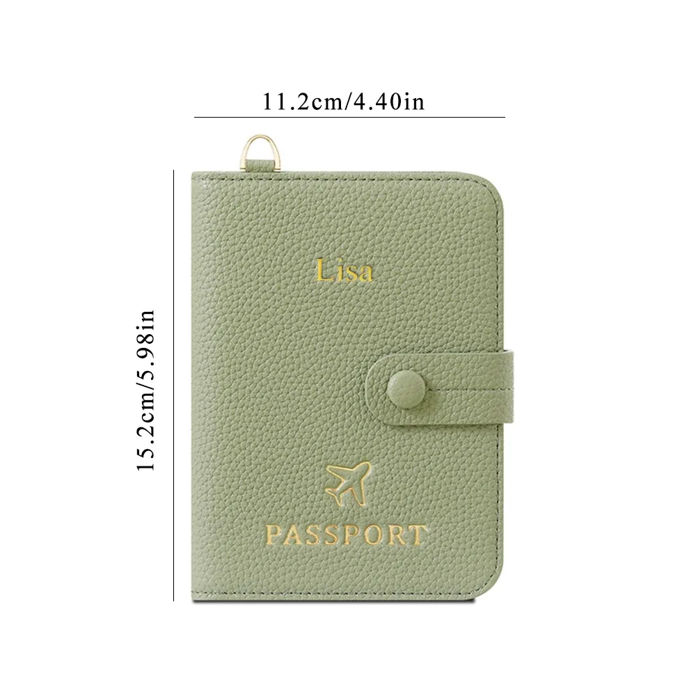 porte-passeport de voyage personnalisé pour femme avec protection rfid, étui de passeport à porter autour du cou avec porte-cartes en cuir