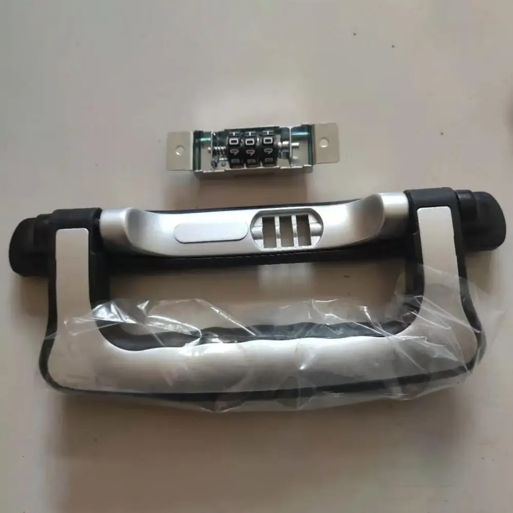 poignée de boîte à bagages portable en plastique noir et argent, valise de remplacement, étui, réparation, fournitures de voyage