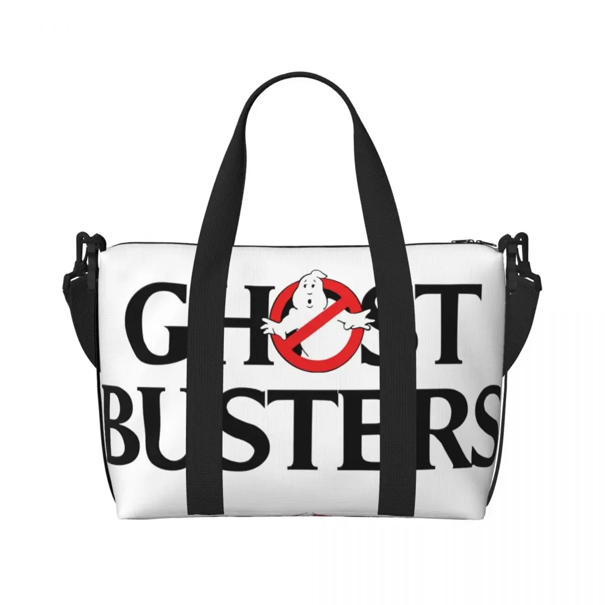 sac fourre-tout avec logo ghostbusters personnalisé pour femme, grande capacité, dessin animé, film de comédie, salle de sport, plage, sacs de voyage