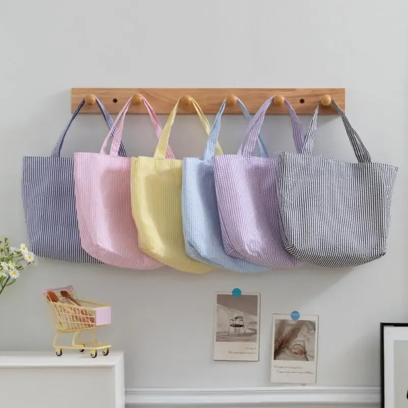 sac fourre-tout à motif rayé, sac à bandoulière matelassé assorti à tout, sac de shopping de grande capacité, 1 pièce