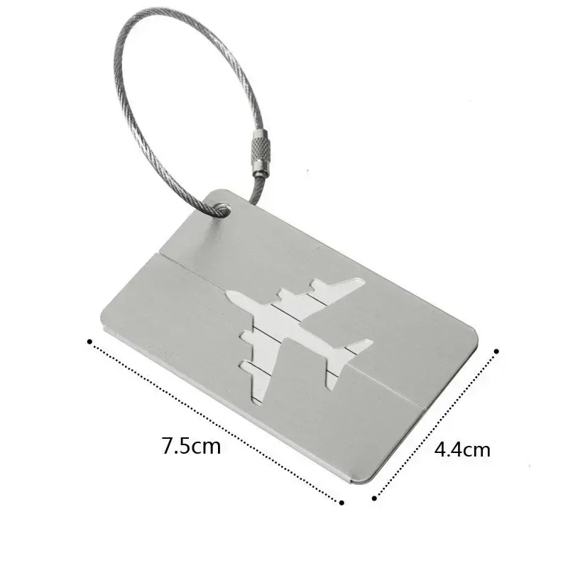 étiquette bagage métallique orange blanche bande horizontale géométrique identification voyage accessoires voyage porte adresses