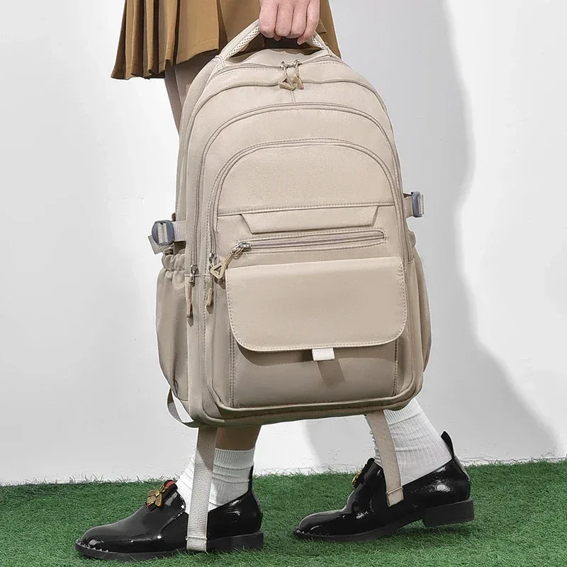 sac à dos multi-couches imperméable et élégant en tissu oxford, grande capacité, simple, pour les trajets quotidiens et les étudiants