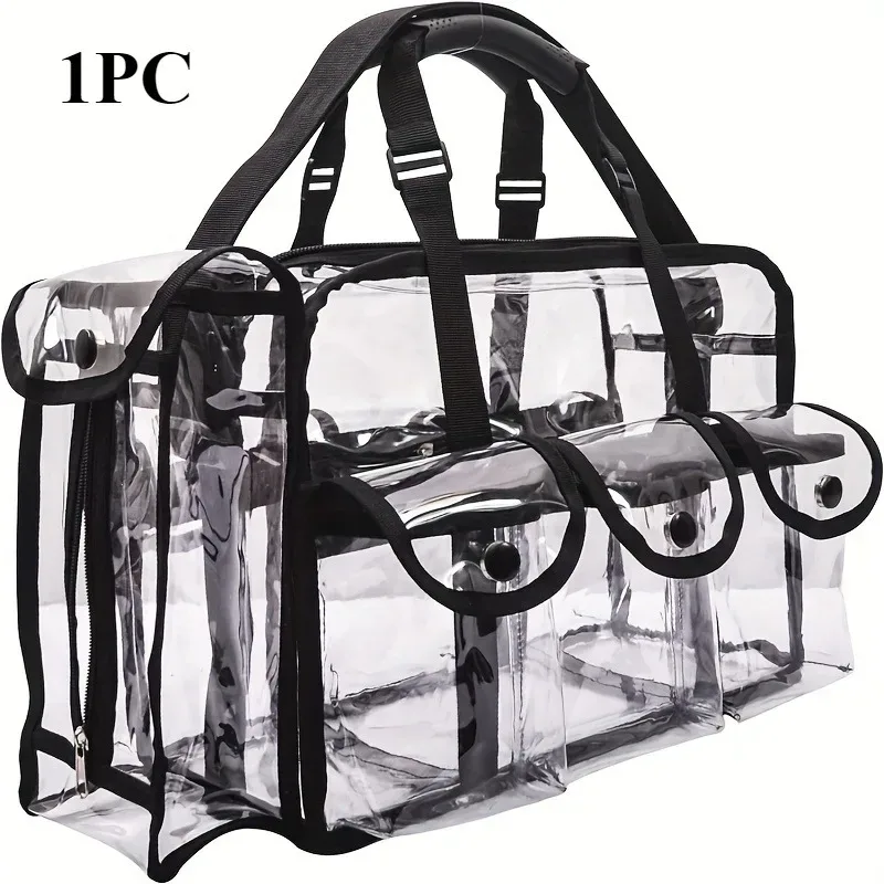 sac à cosmétiques transparent en pvc, étanche, grande capacité, organisateur de voyage, multifonctionnel, plage, natation, rangement, fourre-tout à bandoulière