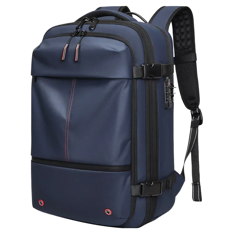 sac à dos de voyage à compression sous vide pour hommes, pour ordinateur portable 17 pouces, escarpins d'affaires, sac à dos d'école de grande capacité, sac à dos de randonnée élargi