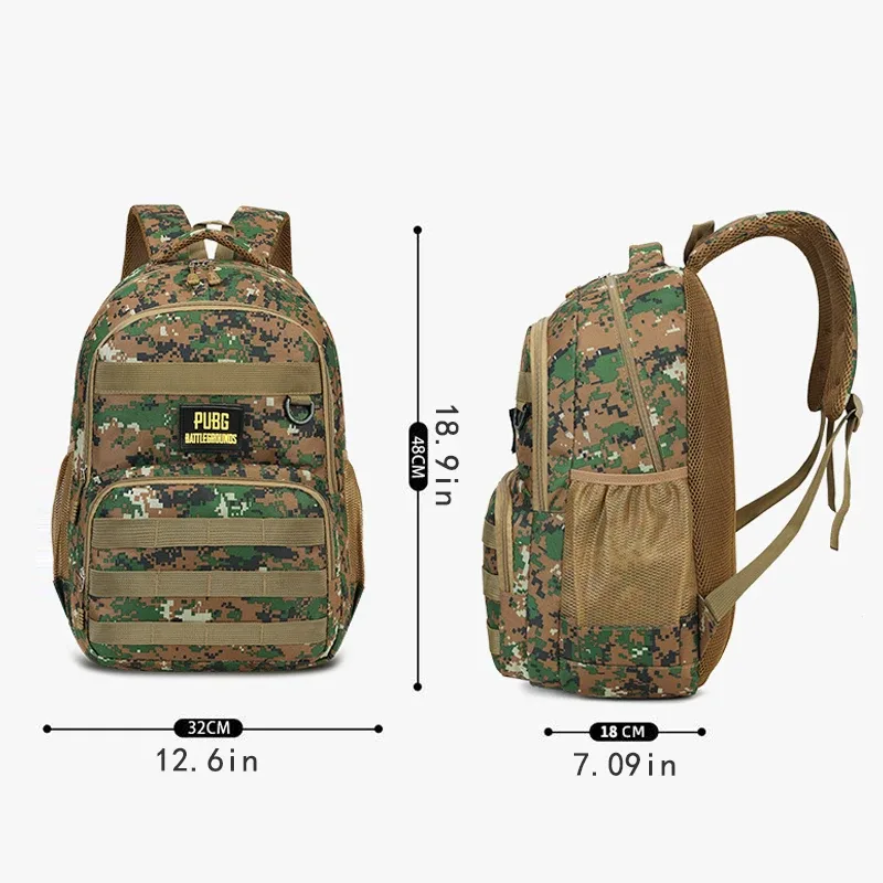sac à dos camouflage grande capacité - fermeture éclair, randonnée, voyage, sac à dos d'aventure en plein air