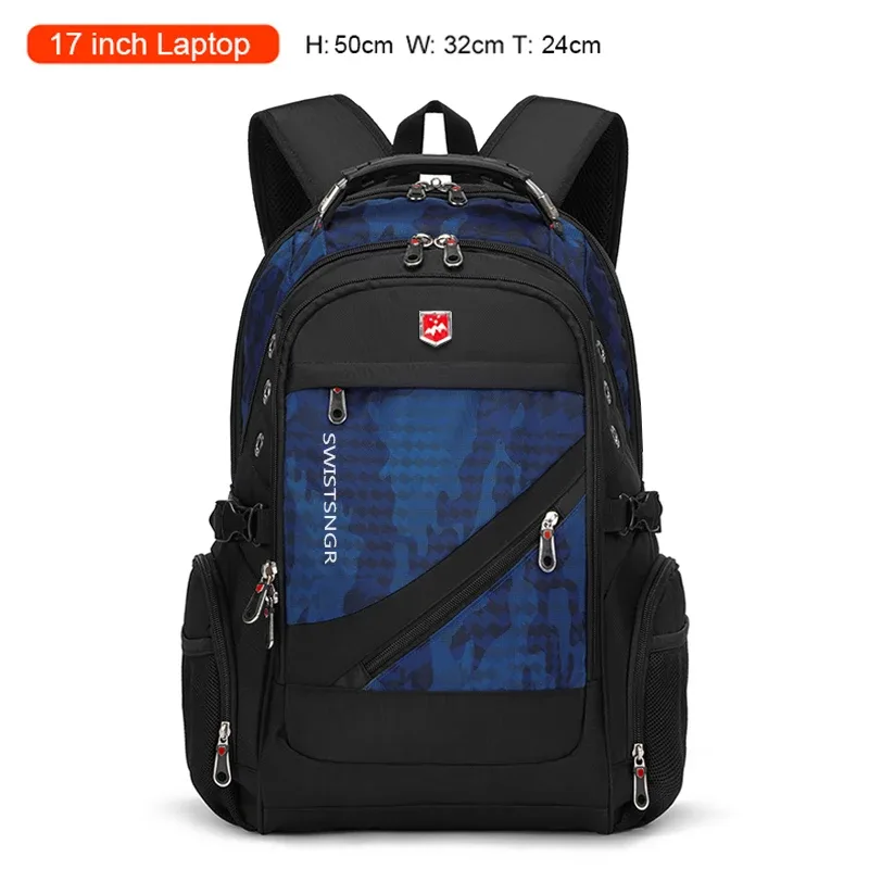 sac à dos imperméable de marque pour hommes, antivol, pour ordinateur portable de 17 pouces, sac à dos de voyage en avion, sac d'école pour hommes, mochila
