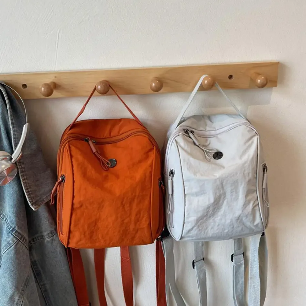 sac à dos en nylon froissé pour femmes, petit sac à bandoulière multifonctionnel, léger, imperméable, sac de voyage pour dames
