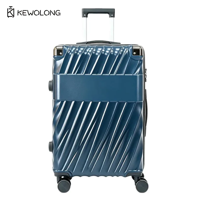 valise rigide à texture spirale, serrure tsa, bagage extensible avec roues silencieuses, trolley de voyage léger de 20/24 pouces