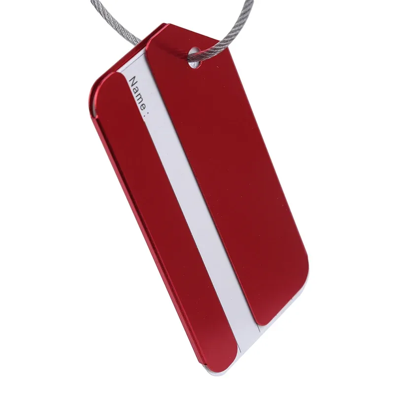 étiquette d'identification de bagage portable de couleur unie pour hommes et femmes, étiquette de nom et d'adresse pour valise, accessoire de marquage de sac anti-perte pour voyage