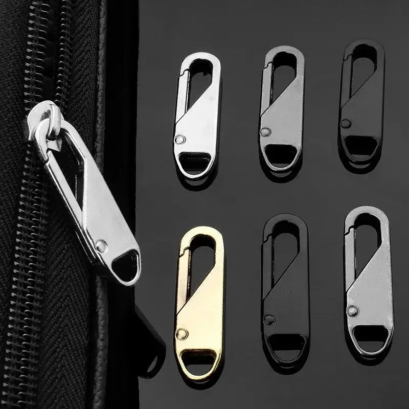 1-10 pièces tirettes de fermeture éclair, réparation instantanée de fermeture éclair, remplacement de boucle de sac, tête de fermeture éclair pour sac de voyage et valise, artisanat de couture diy