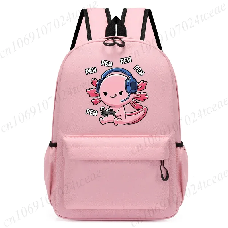 boba axolotl sacs kawaii enfants sac à dos enfants dessin animé maternelle sac d'école cartable retour à l'école bookbag mochila bookbag