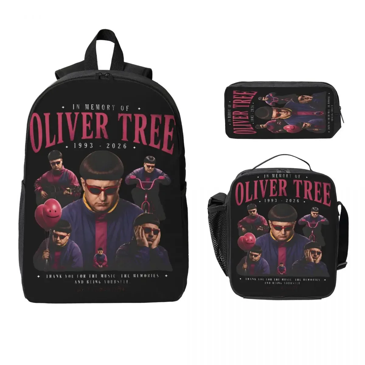 sac à dos pour enfants rip oliver tree 1993-2026, boîte à lunch, trousse à crayons pour garçons et filles, ensemble de sacs à dos scolaires