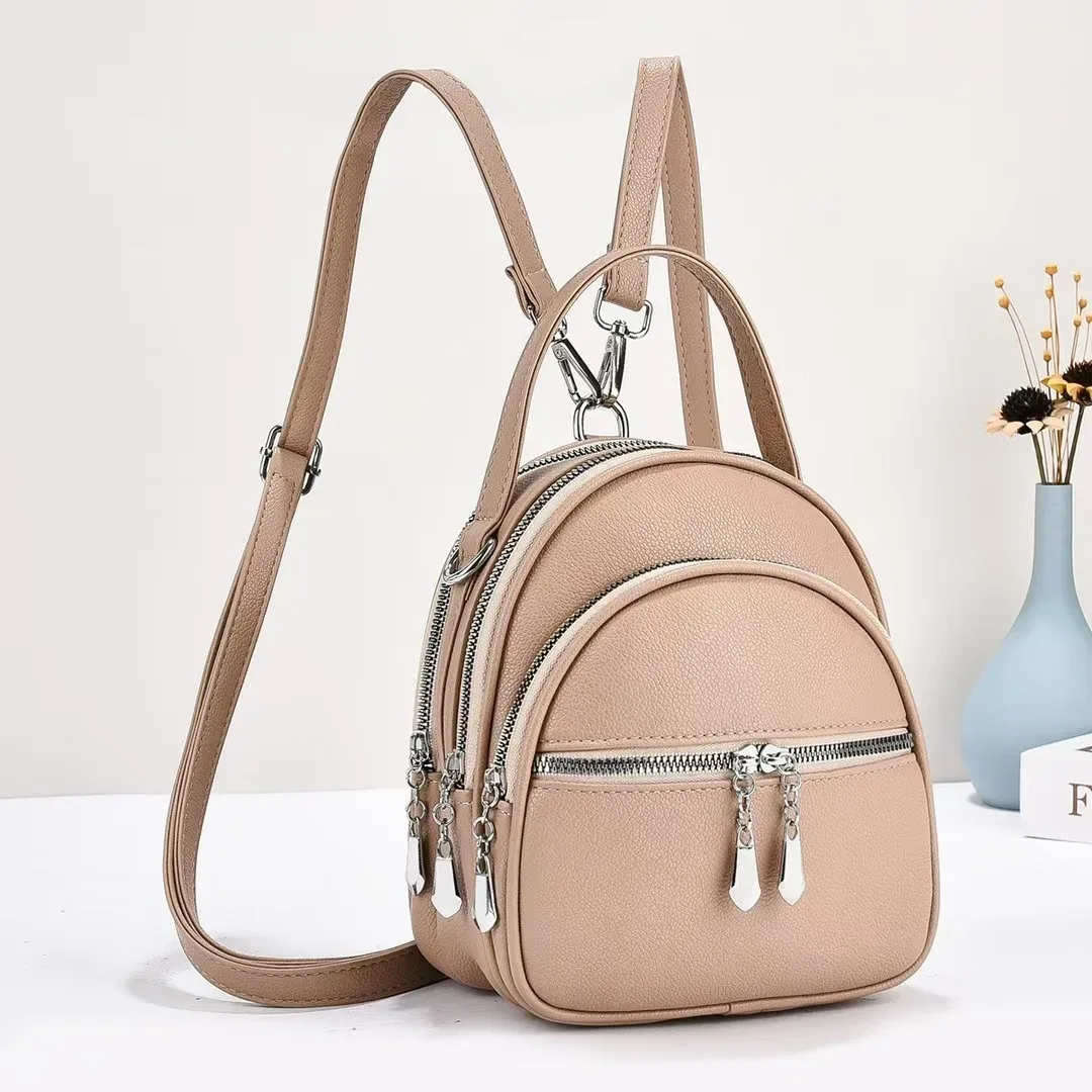 sac à dos multifonctionnel de haute qualité pour femmes, un nouveau mini sac à main de couleur unie, au style scolaire décontracté