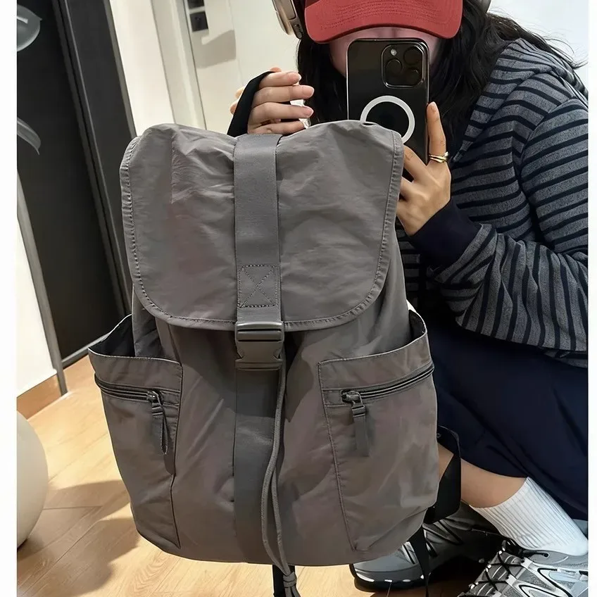 sac à dos léger en nylon pour femme, grande capacité, sac de voyage imperméable, sac d'école décontracté, sac à dos pour ordinateur portable, sac à dos de collège