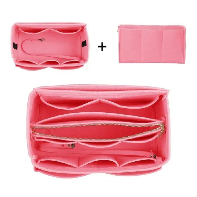 hhyukimi marque maquillage organisateur feutre insérer sac pour sac à main voyage intérieur sac à main portable sacs à cosmétiques adapté diverses marques sacs