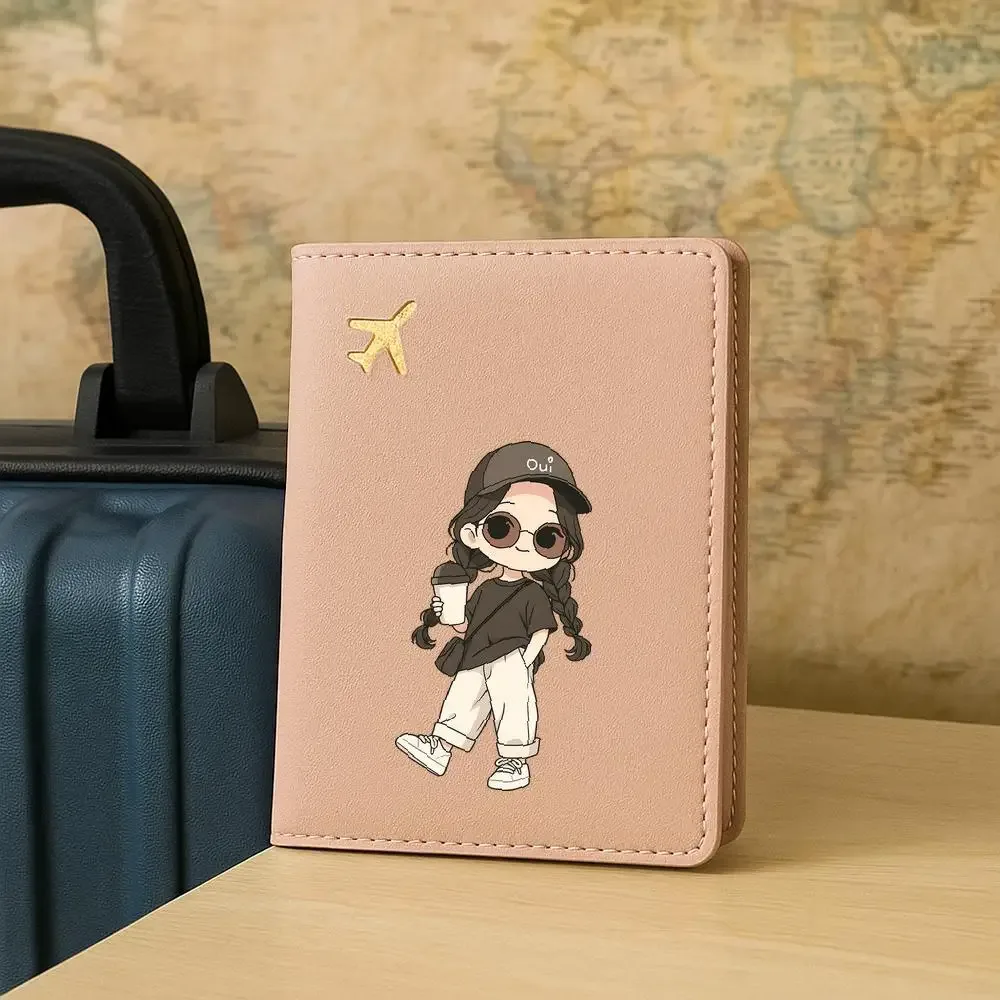 porte-passeport rose sur le thème du café, étui de voyage élégant pour femmes, joli cadeau pour anniversaire, voyage quotidien