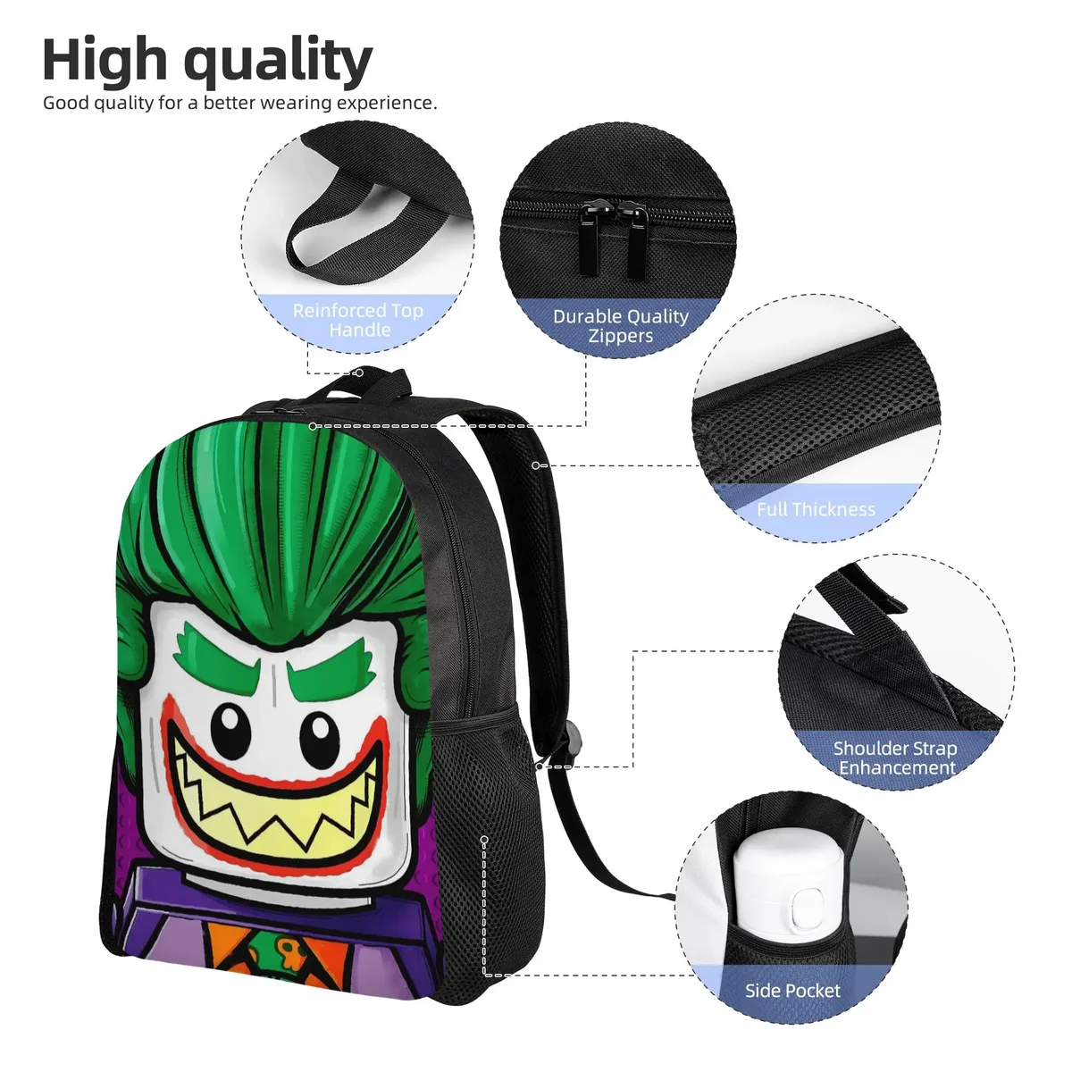sac à dos de randonnée imprimé en 3d b-batmans, sacs à dos souples personnalisés pour hommes, joli sac à dos pour lycée