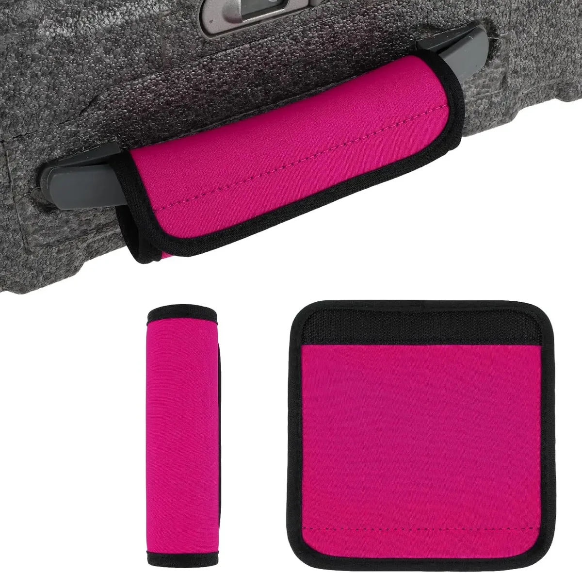 enveloppes de poignée de bagage pour valise, couvertures de poignée souples et confortables de couleur vive, enveloppes d'étiquette de bagage