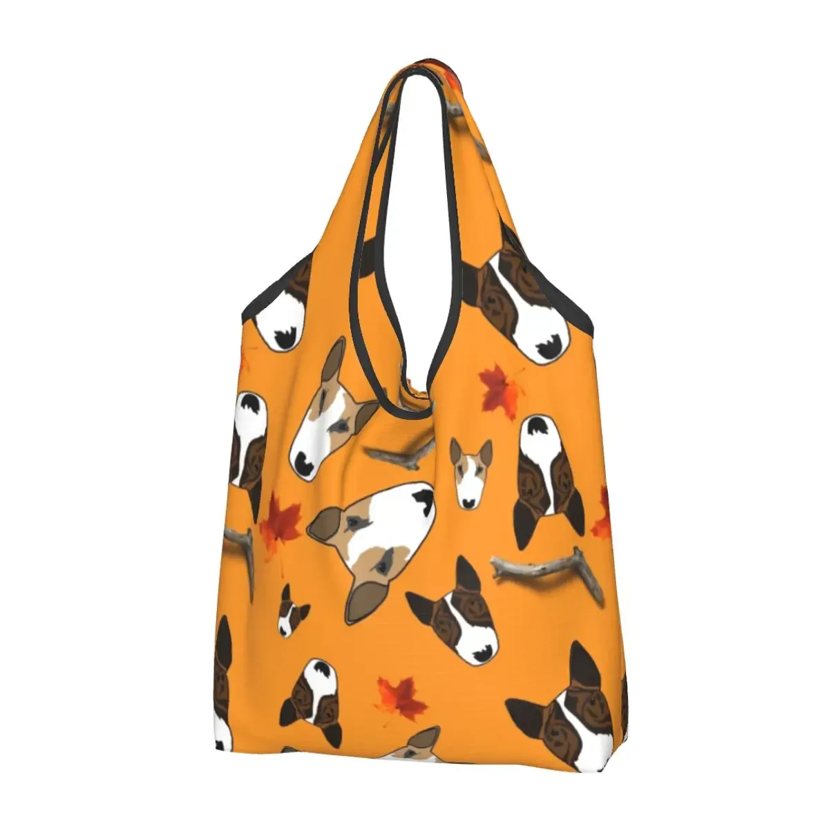 sacs fourre-tout à imprimé multi-taureaux, sacs à provisions portables, amoureux des chiens initiés, sac à main bull terrier, mode