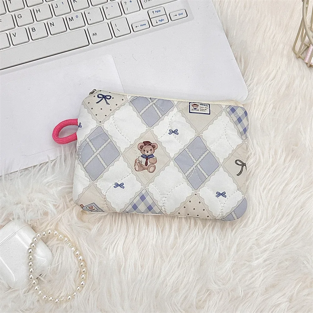 sac de rangement portable de dessin animé mignon pour femmes, petit sac à main de voyage, sac à cosmétiques, sac à main pour rouge à lèvres, carte pour écouteurs, mini portefeuille de maquillage, sac en poudre