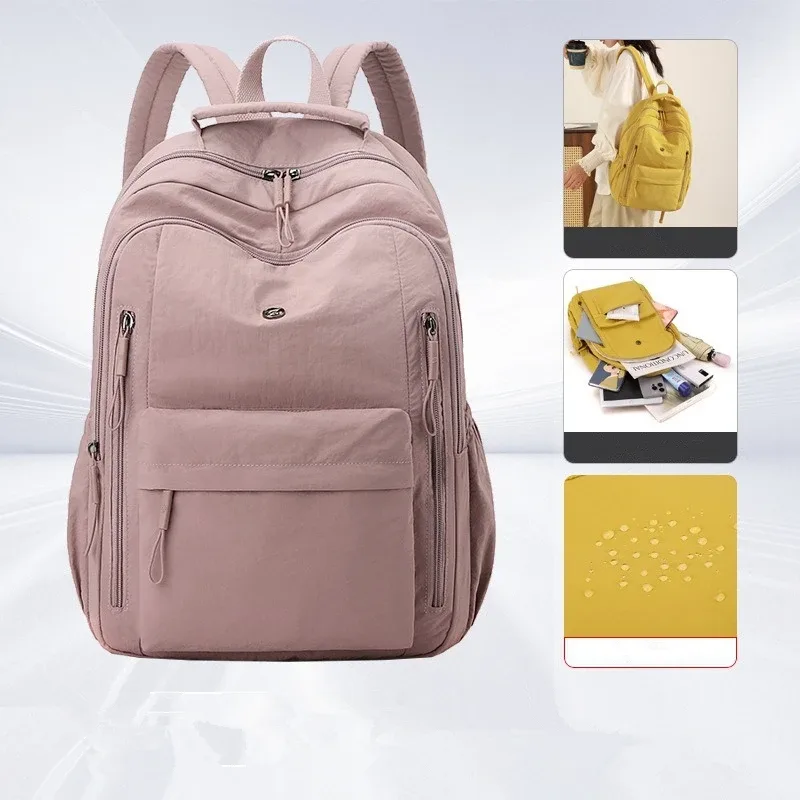 nesitu léger a4 grande capacité noir gris bleu rose vert jaune 14 pouces ordinateur portable hommes femmes voyage sac à dos sac d'école m394