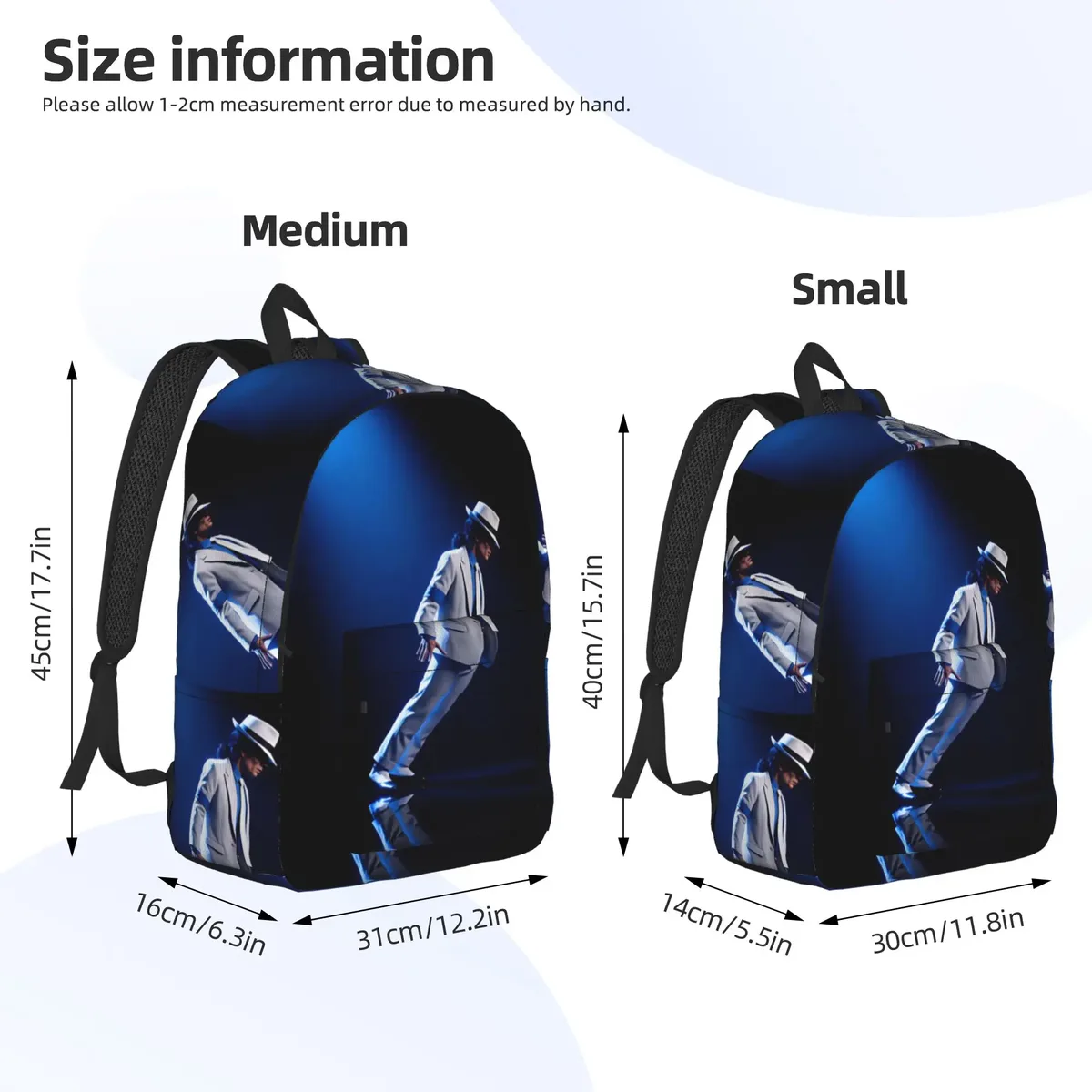 sac à dos m-michael jacksons, sacs à dos de camping, sacs d'école à la mode pour hommes, grand sac à dos de créateur