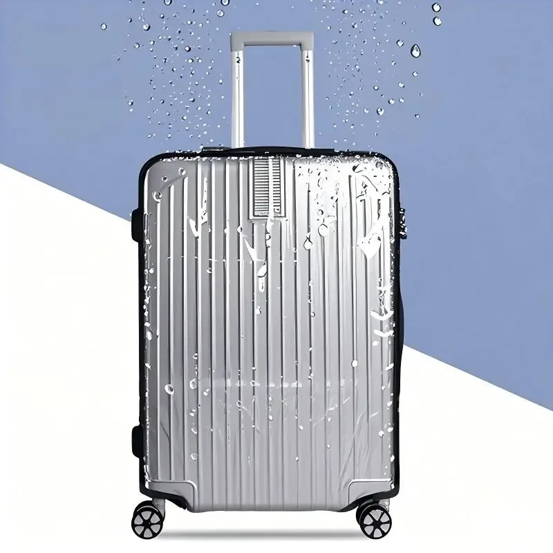 housse de protection transparente en pvc pour bagages de 16 à 28 pouces, imperméable, anti-poussière et résistante aux rayures, pour valise de voyage à roulettes