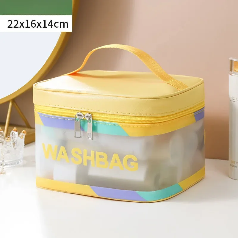 trousse de maquillage mate, grande capacité, imperméable, sac de rangement pour cosmétiques, trousse de maquillage portable à main