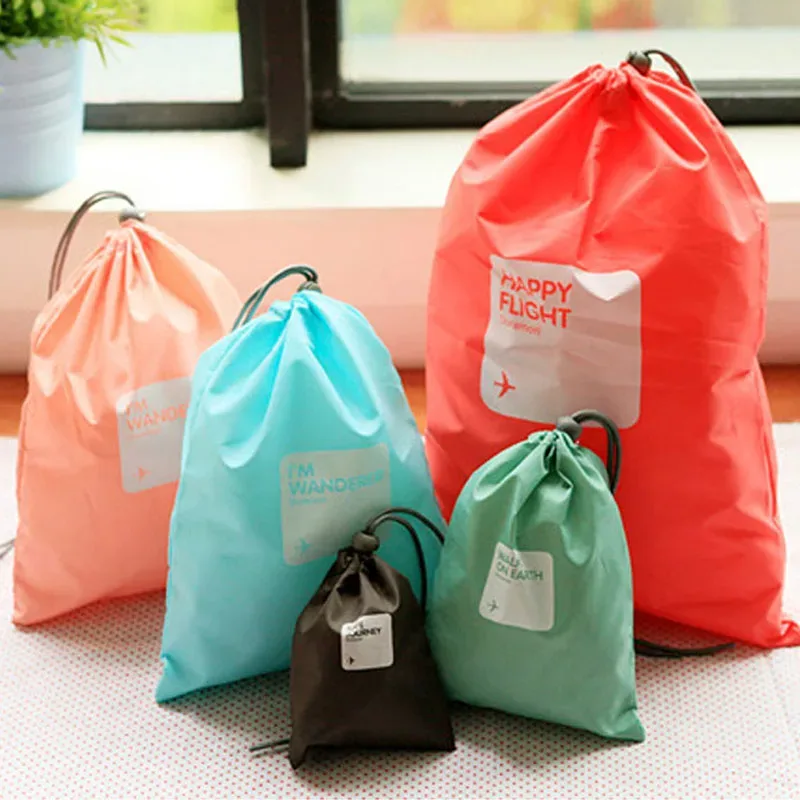 sacs de rangement de voyage étanches, 4 pièces/lot, sac de voyage pour chaussures maquillage, sac à linge sous-vêtements cosmétiques tri gt